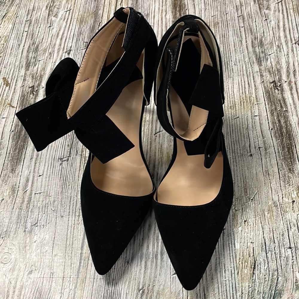 Mm July Cut Out High Heel Hook Loop Ankle Strap Stiletto Black 43 US 11.5-12